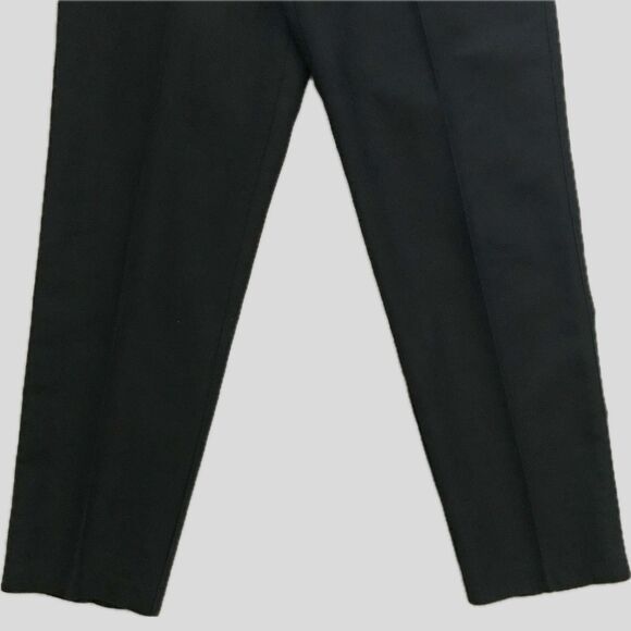Vintage Liz Claiborne Black Linen Cotton Mid Rise Classic Pleated Trousers - M - Picture 3 of 8